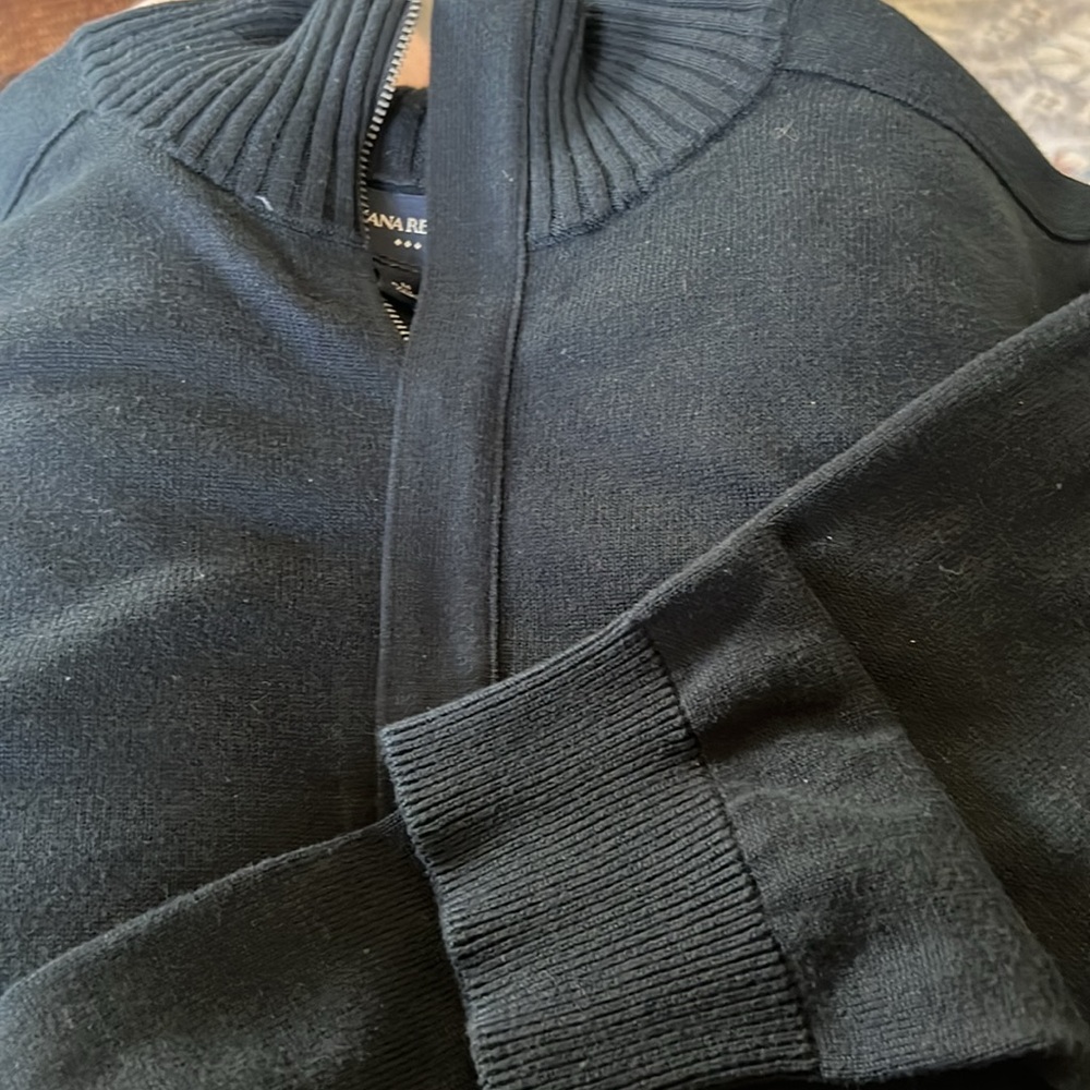 Long sleeves quarter zip cotton banana republic sweater